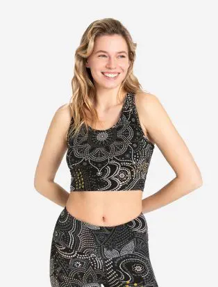 Yoga Bra Maui ohne Polster schwarz natur