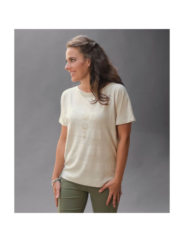 Shirt beige melange gold