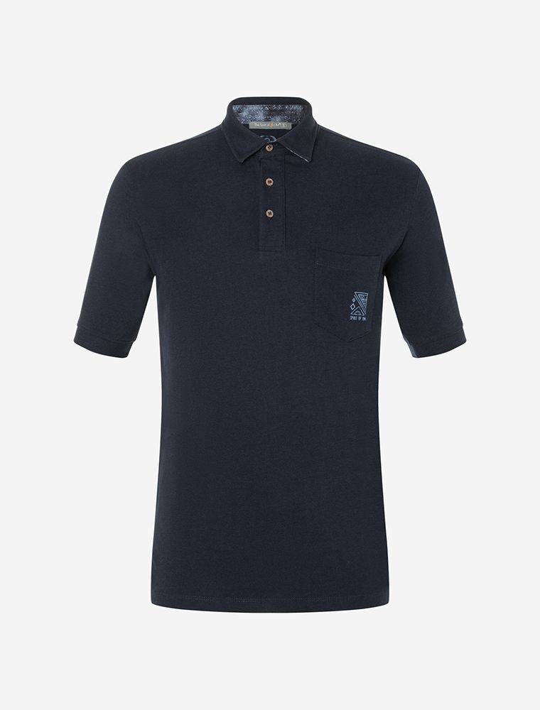 dunkelblaues Polo-Shirt