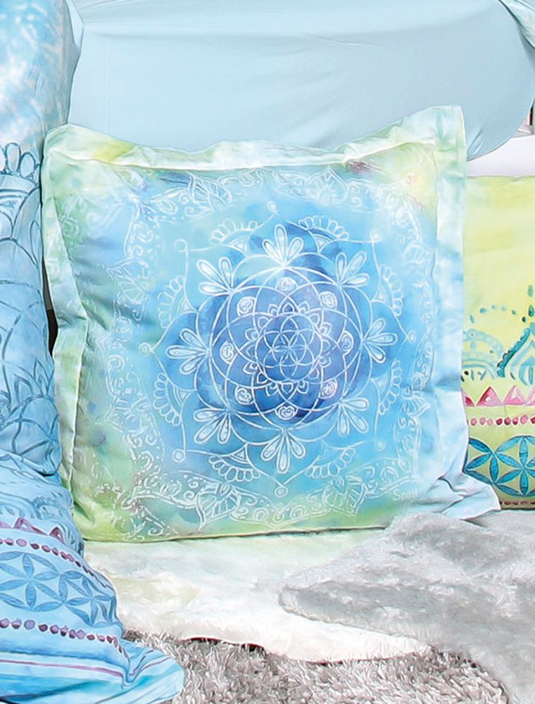 Kissen, Bunt, Mandala, Fibonacci, Bio-Baumwolle, Pillow, colorful, mandala, Fibonacci, organic cotton,