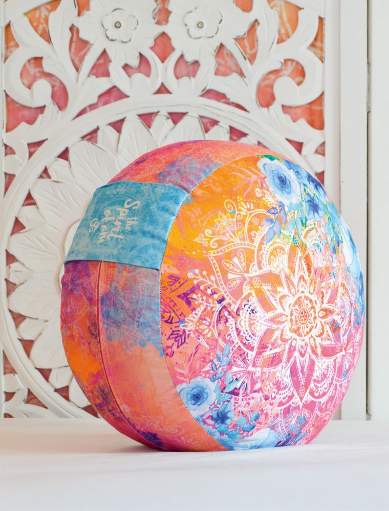 Meditation Cushion round pink/multicoloured