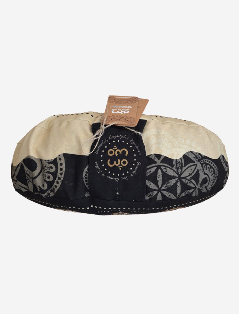 Meditationskissen Halbmond schwarz-natur