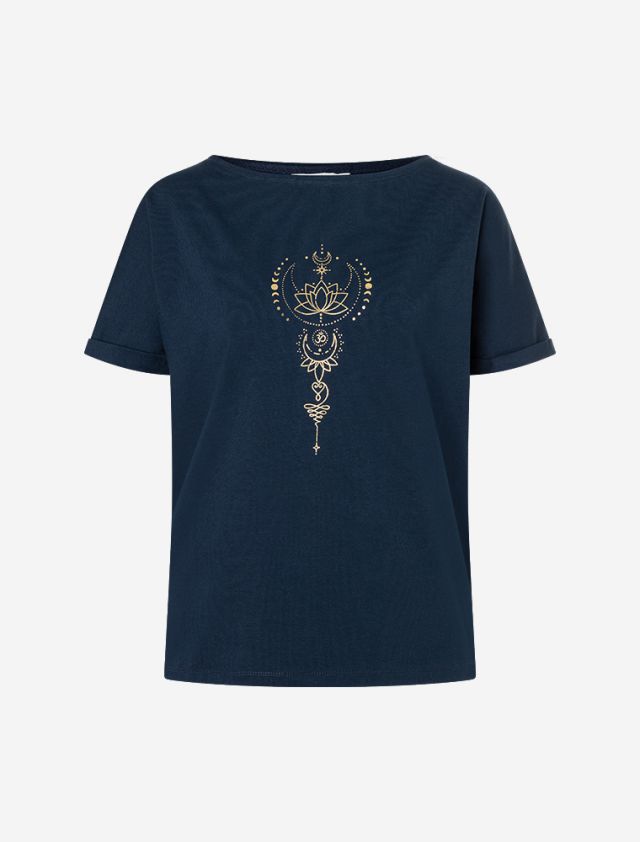 Shirt Eka Padma - tiefblau