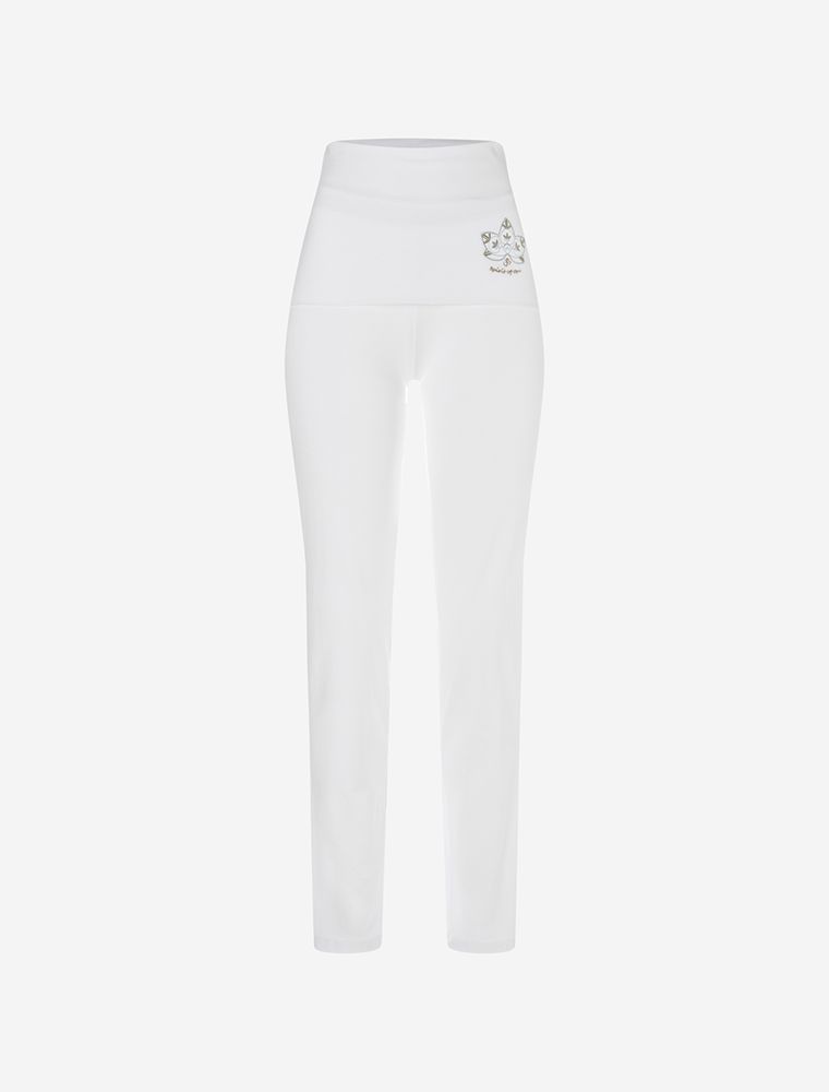 Yogahose mit Rockbund weiß