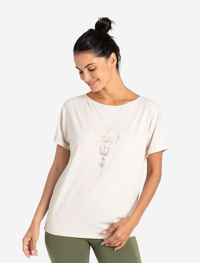 Shirt Eka Padma - sand-nature melange gold
