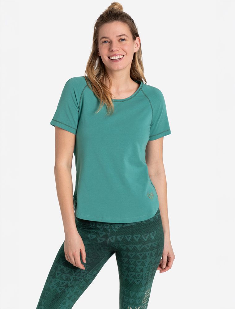 Shirt Raglan grün OM Herz
