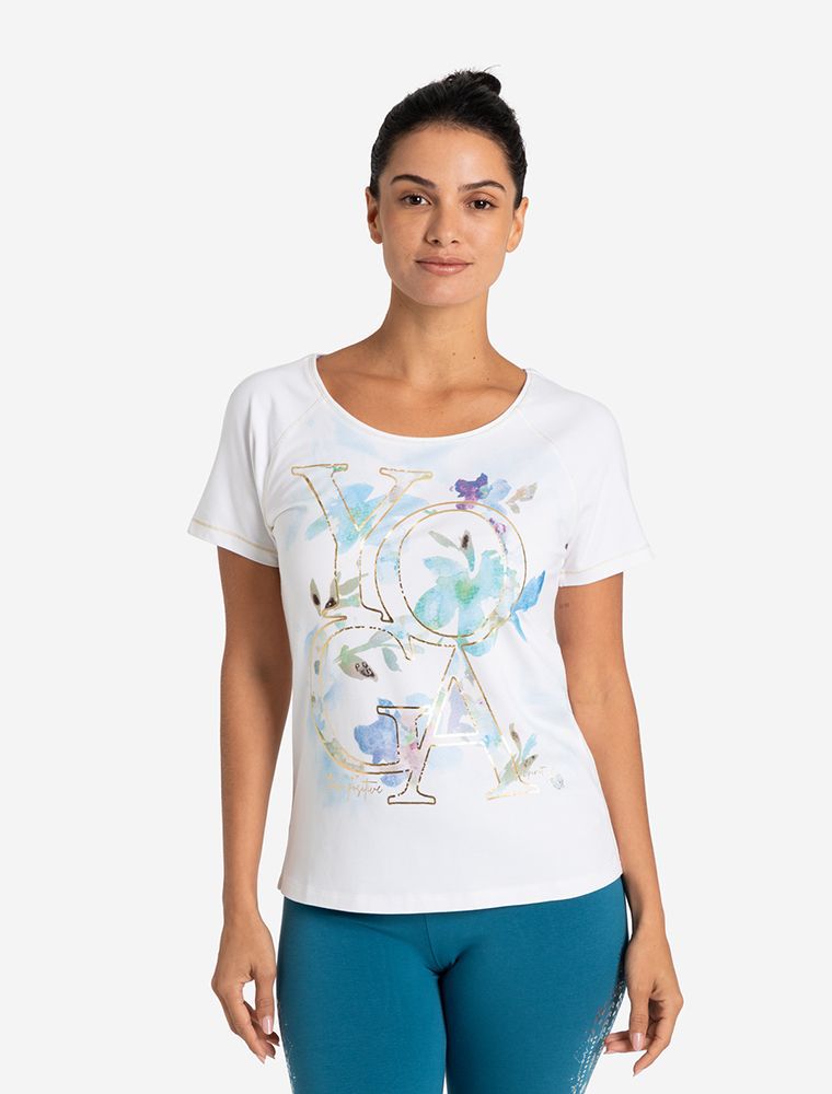 Raglan-Shirt Yoga Flower