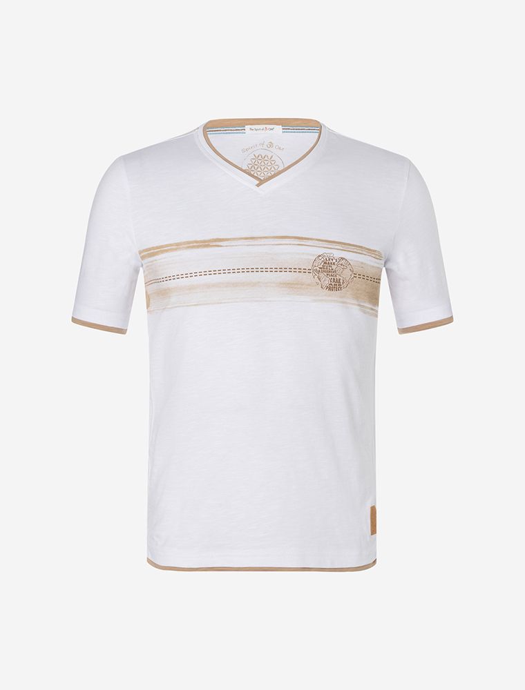 Herrenshirt Planet Protect in weiß. Bio-Baumwolle mit Turmalin für herrlichen Tragekomfort.