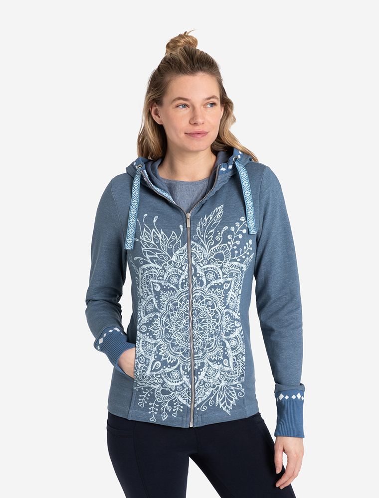 Sweatjacke women jeansblau